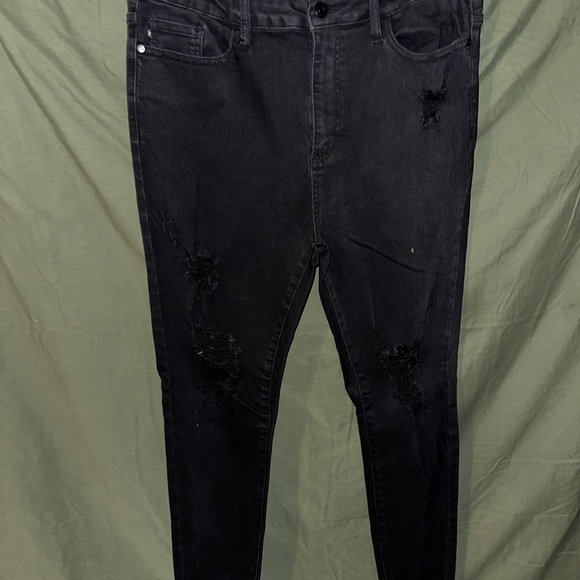 Judy Blue Black Distressed Skinny Jeans-size 15/32 - Picture 1 of 4